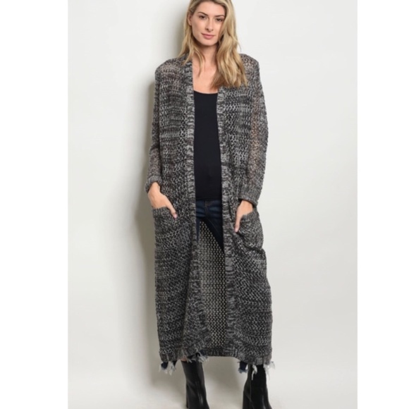 long sweater duster cardigan